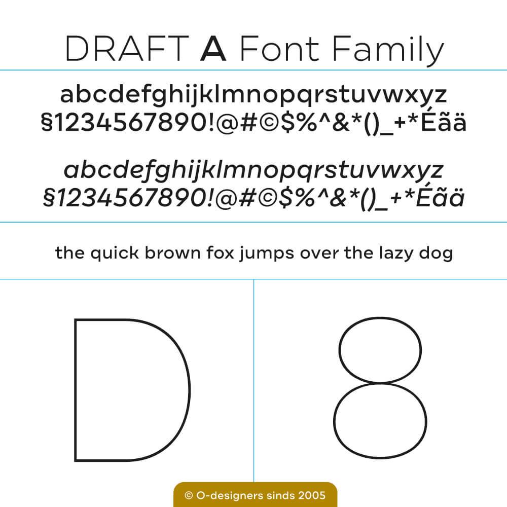 O-design Draft A Font Family