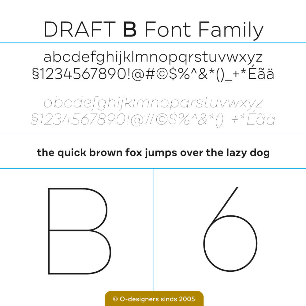 O-design Draft B Font Family