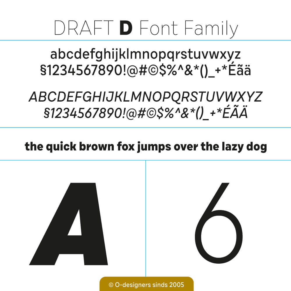 O-design DRAFT-D-Font Family 144 Fonts