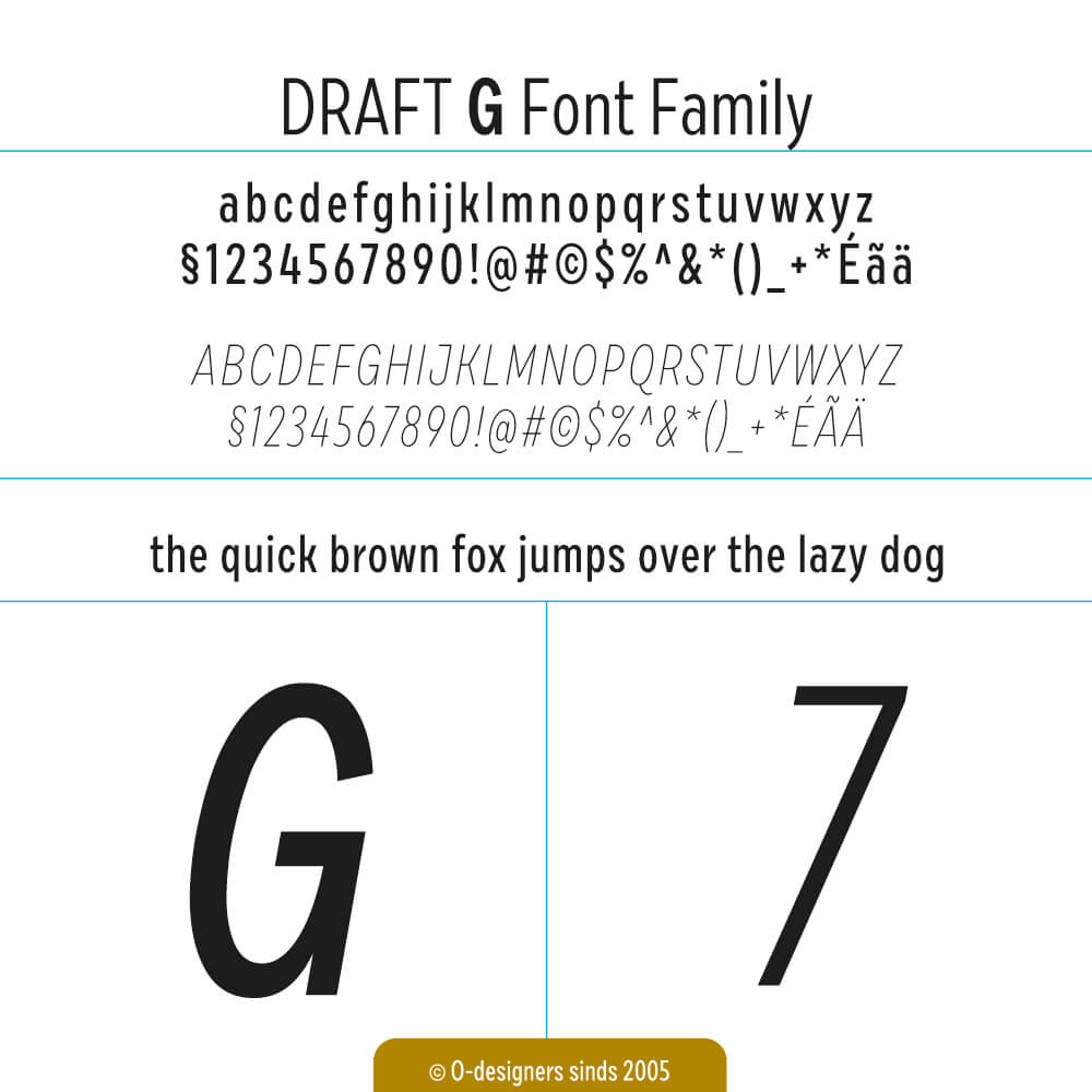 O-design DRAFT-G-Font Family 144 Fonts