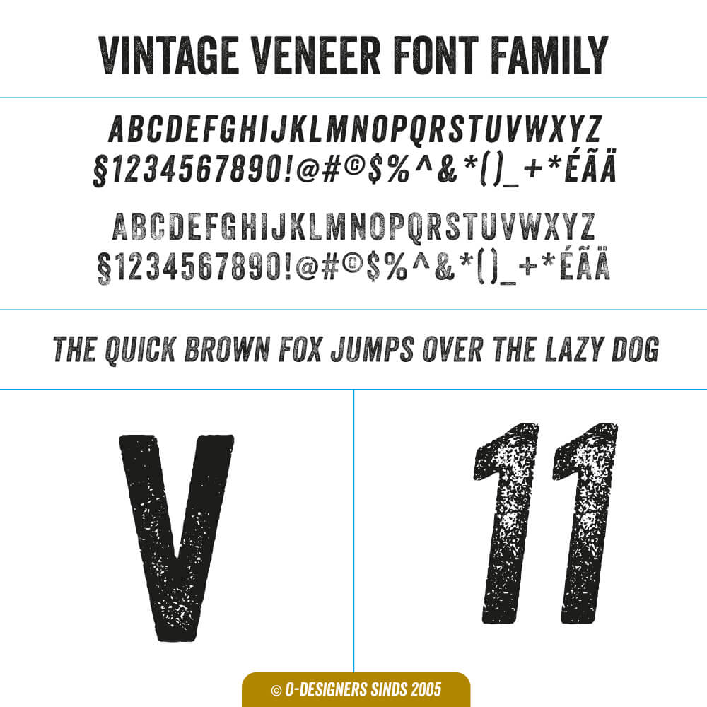 O-design VeneerVintage Font