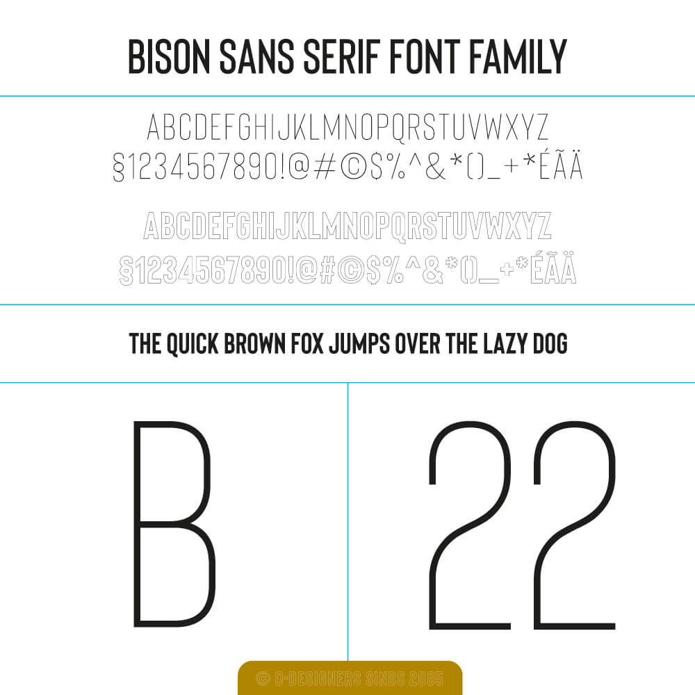 O-design Bison Font Family