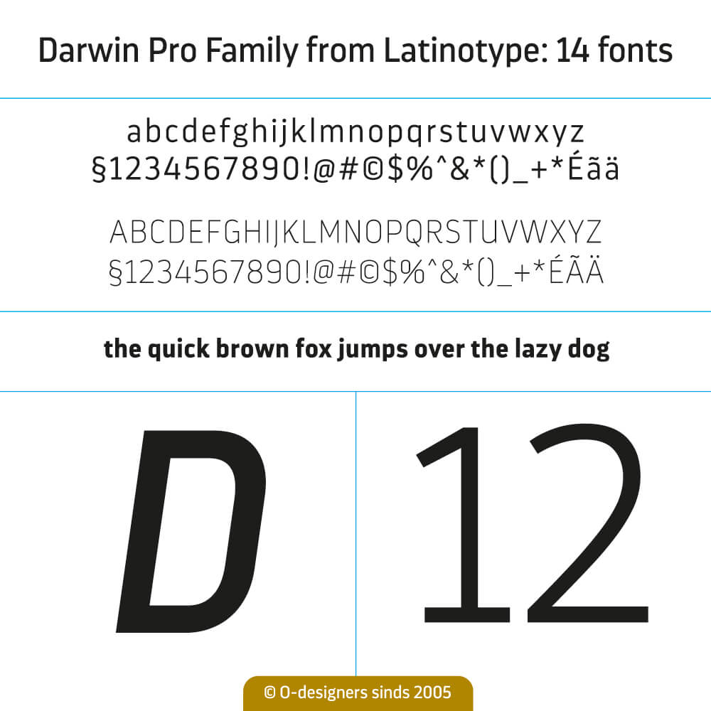 O-design - Darwin Pro Family -14 fonts