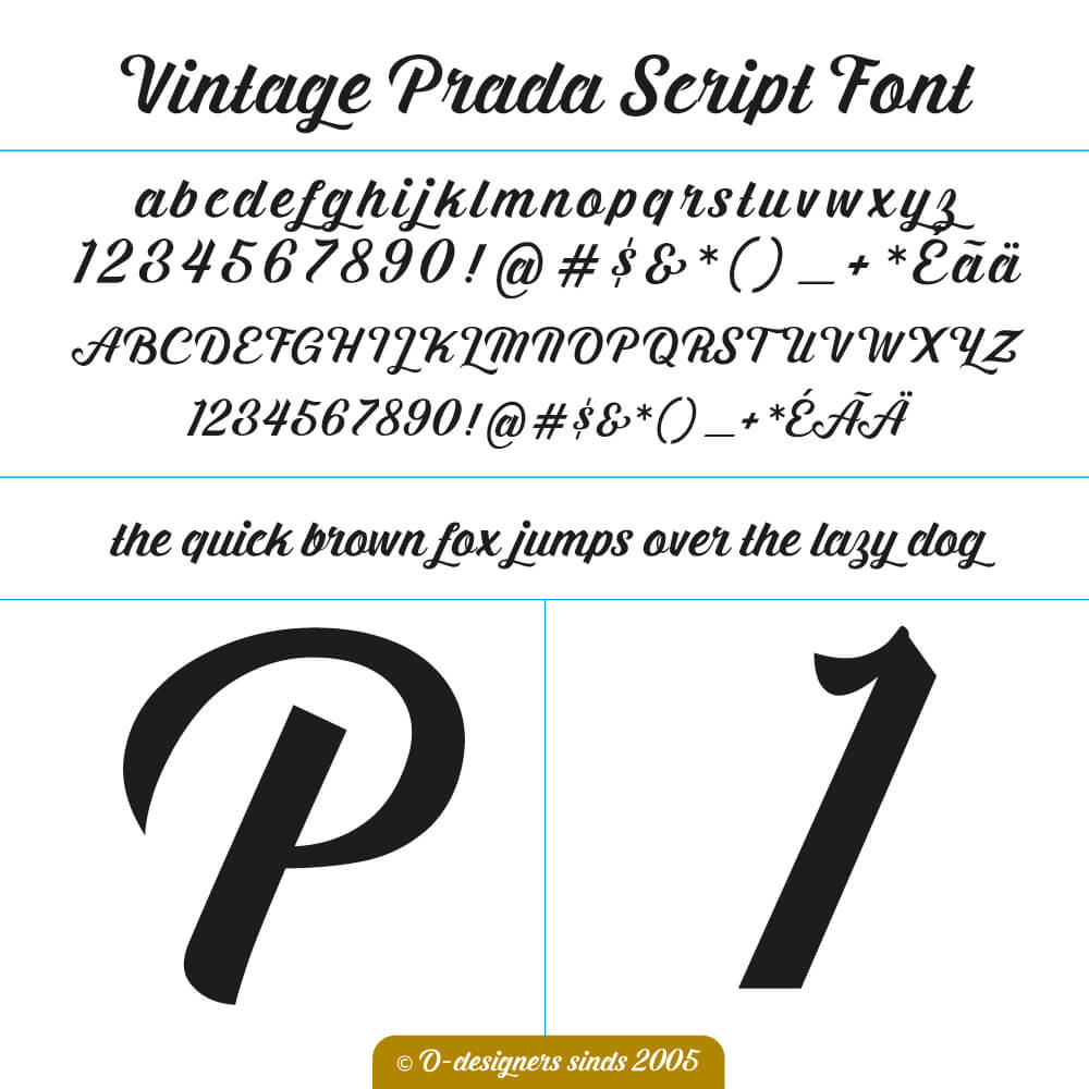 O-design Prada Vintage Font