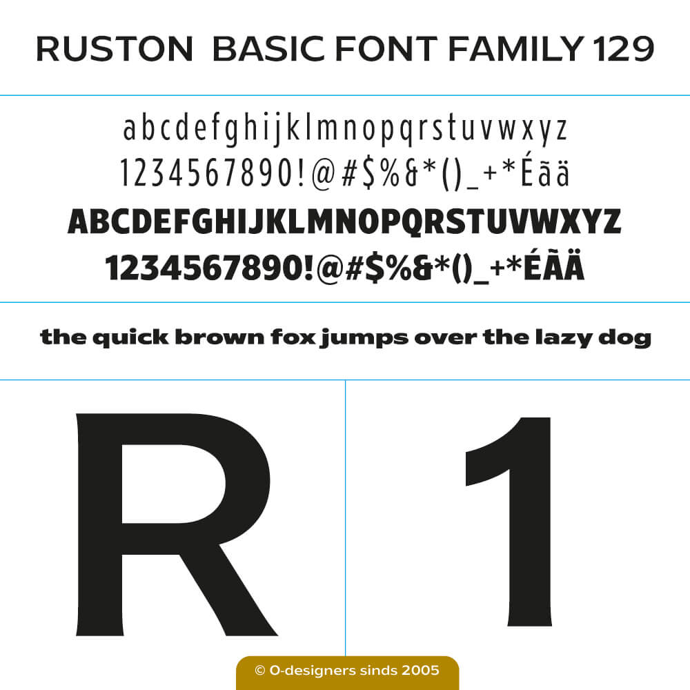 O-design RUSTON BASIC Font Family 129