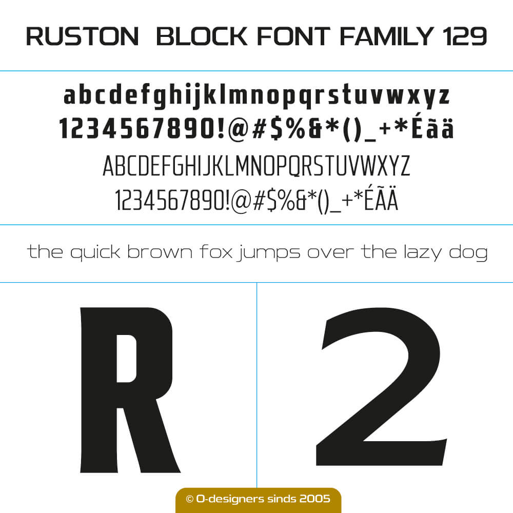 O-design RUSTON BLOCK Font Family 129