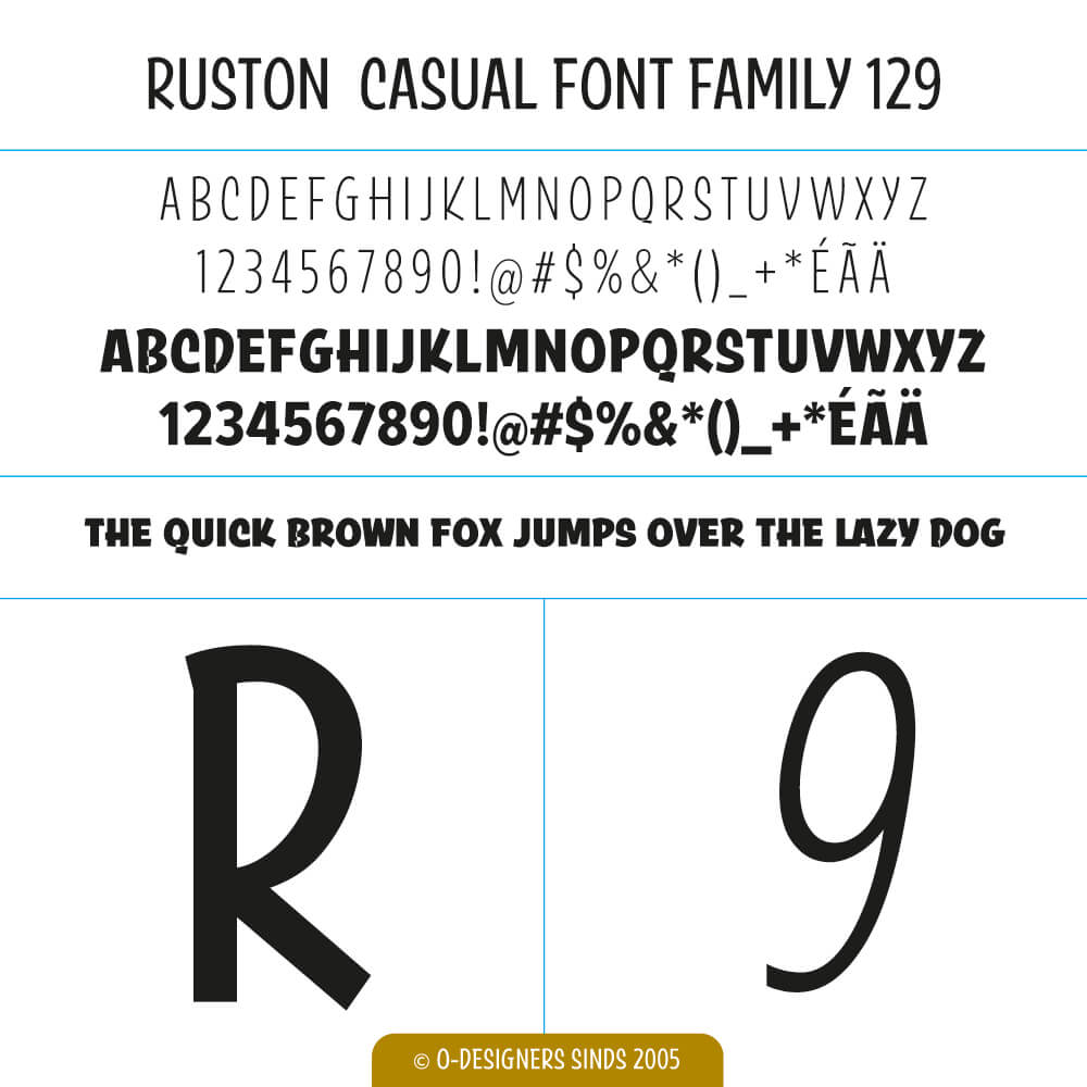 O-design RUSTON CASUAL Font Family 129