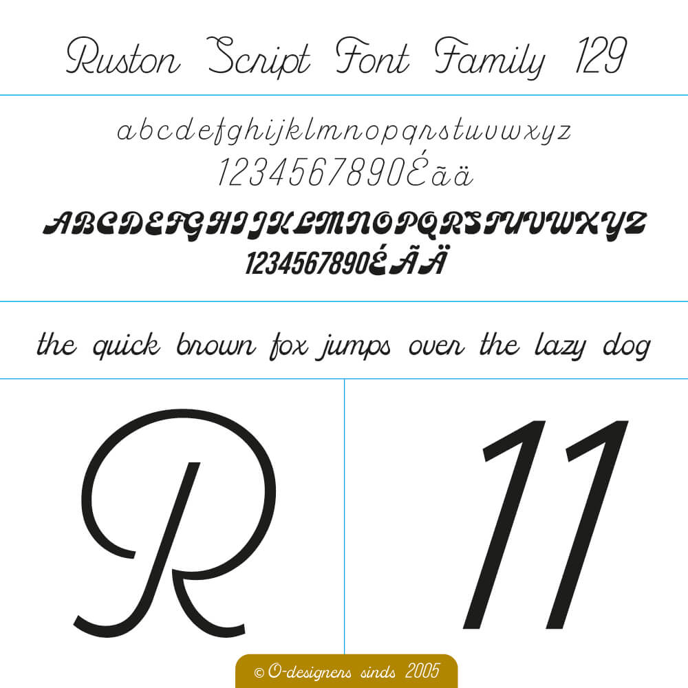 O-design RUSTON SCRIPTFont Family 129