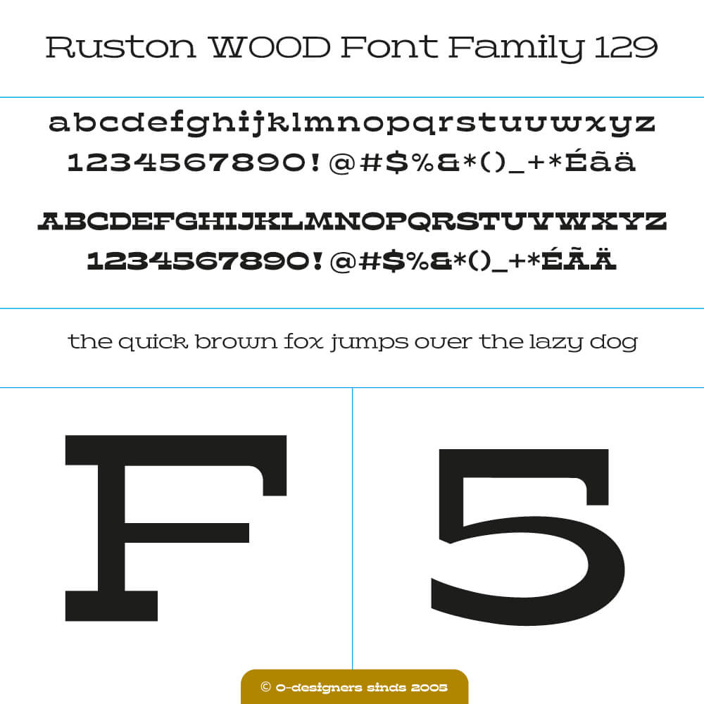 O-design RUSTON WOOD Font Family 129