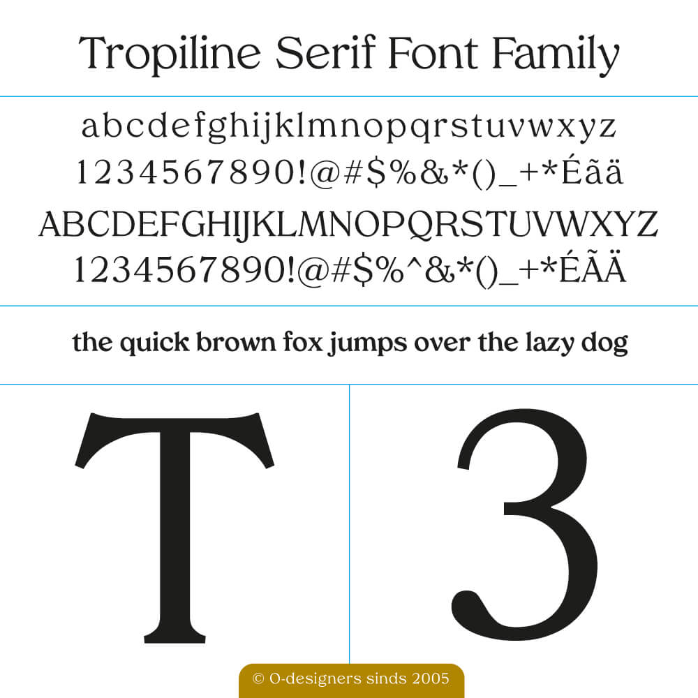 O-design Tropiline Serif Fonts