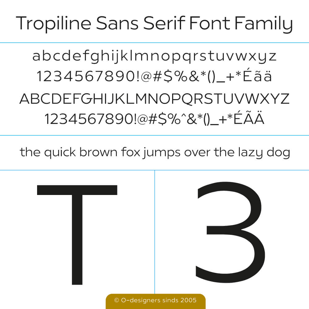 O-design Tropiline Sans Serif Fonts