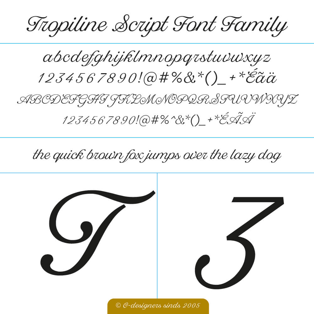 O-design Tropiline Script Fonts